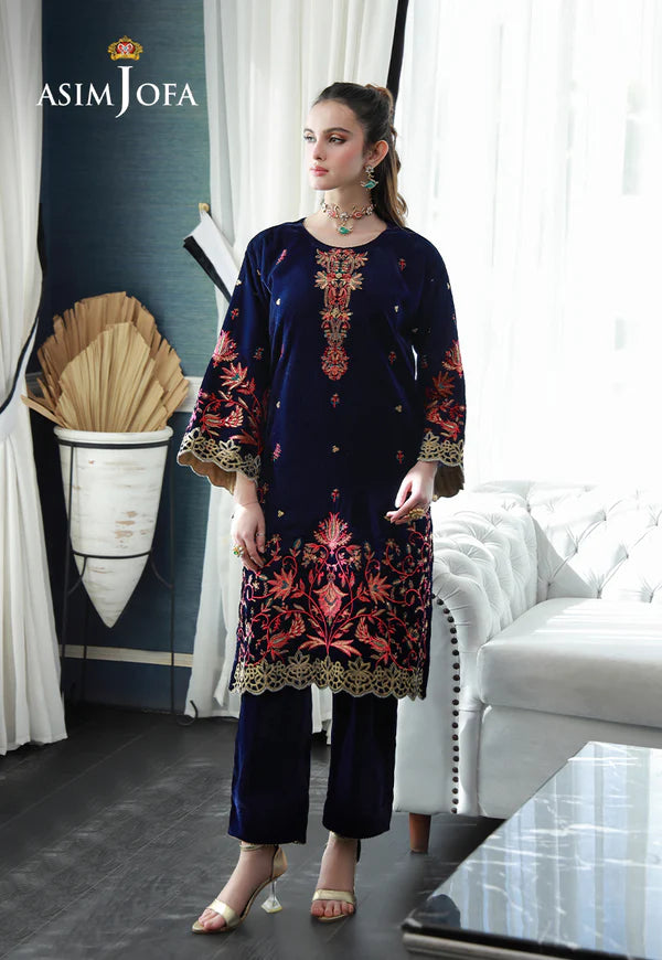 Asim Jofa | Velvet | AJVG-03 EMBROIDERED VELVET 2PC