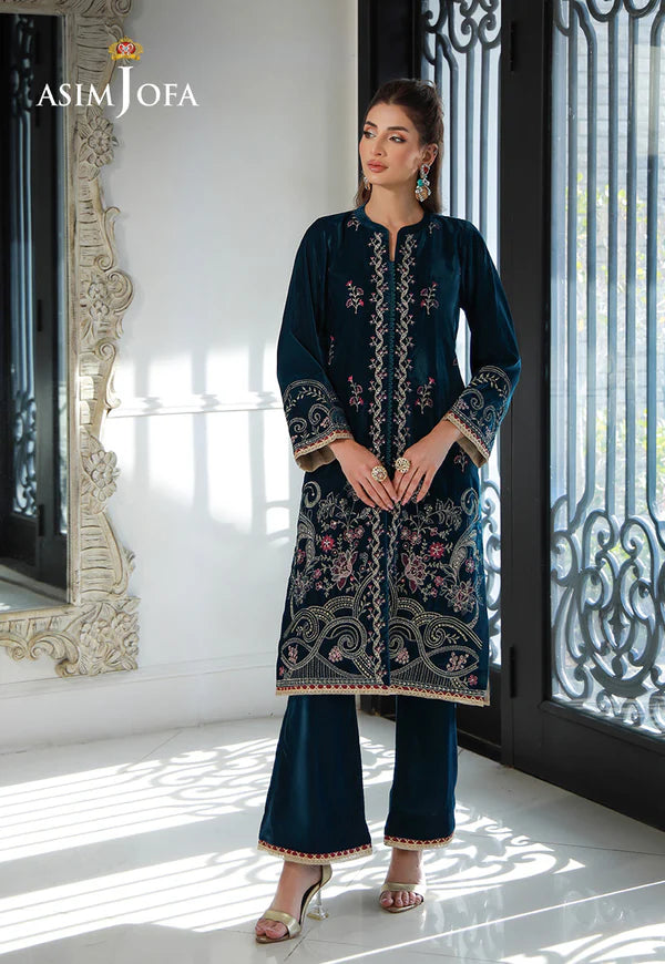 Asim Jofa | Velvet | AJVG-09 EMBROIDERED VELVET 2PC