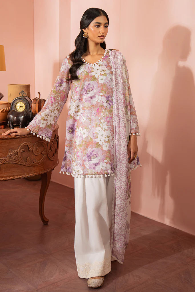 Cross Stitch | ORCHID GALORE-3 PIECE | PRINTED SUIT