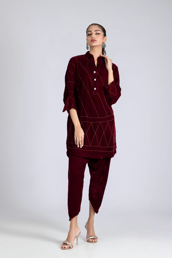 Ayesha Somaya | Velvet | 15704-FAY | Maroon