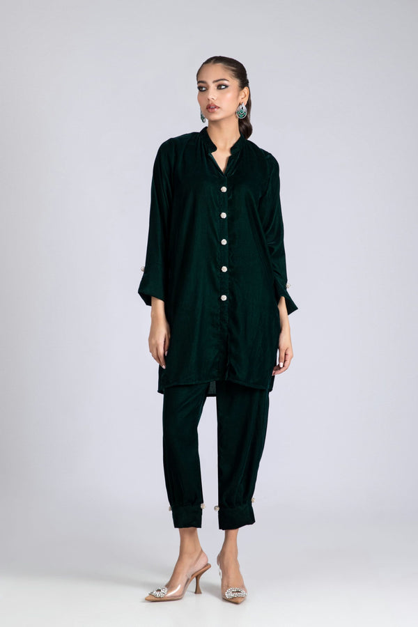 Ayesha Somaya | Velvet | 15703-JARA | Bottle Green