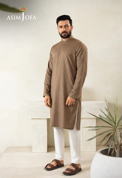 Asim Jofa | Menswear New In | AJMKA-01 STITCHED KURTA 1 PC - House of Ayeza