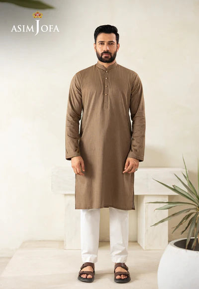 Asim Jofa | Menswear New In | AJMKA-01 STITCHED KURTA 1 PC - House of Ayeza