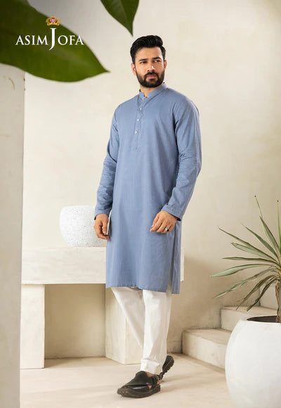 Asim Jofa | Menswear New In | AJMKA-02 STITCHED KURTA 1 PC - House of Ayeza