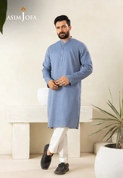 Asim Jofa | Menswear New In | AJMKA-02 STITCHED KURTA 1 PC - House of Ayeza