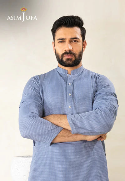 Asim Jofa | Menswear New In | AJMKA-02 STITCHED KURTA 1 PC - House of Ayeza