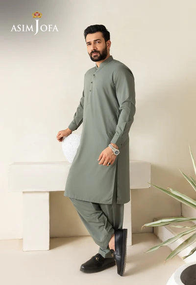 Asim Jofa | Menswear New In | AJMSK-12 STITCHED 2PC - House of Ayeza