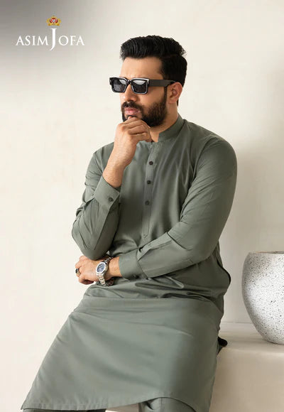 Asim Jofa | Menswear New In | AJMSK-12 STITCHED 2PC - House of Ayeza