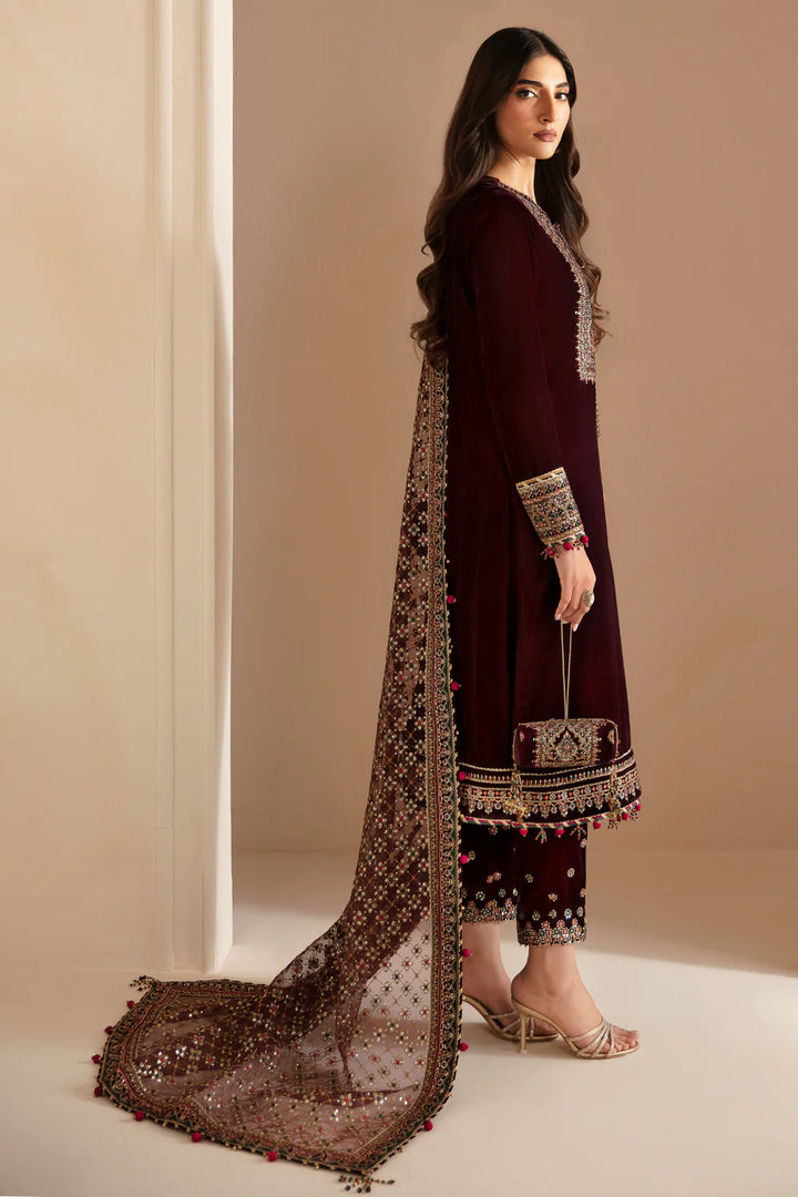 Jazmin | Velvet | Embroidered Velvet Formal VF-2022 - House of Ayeza