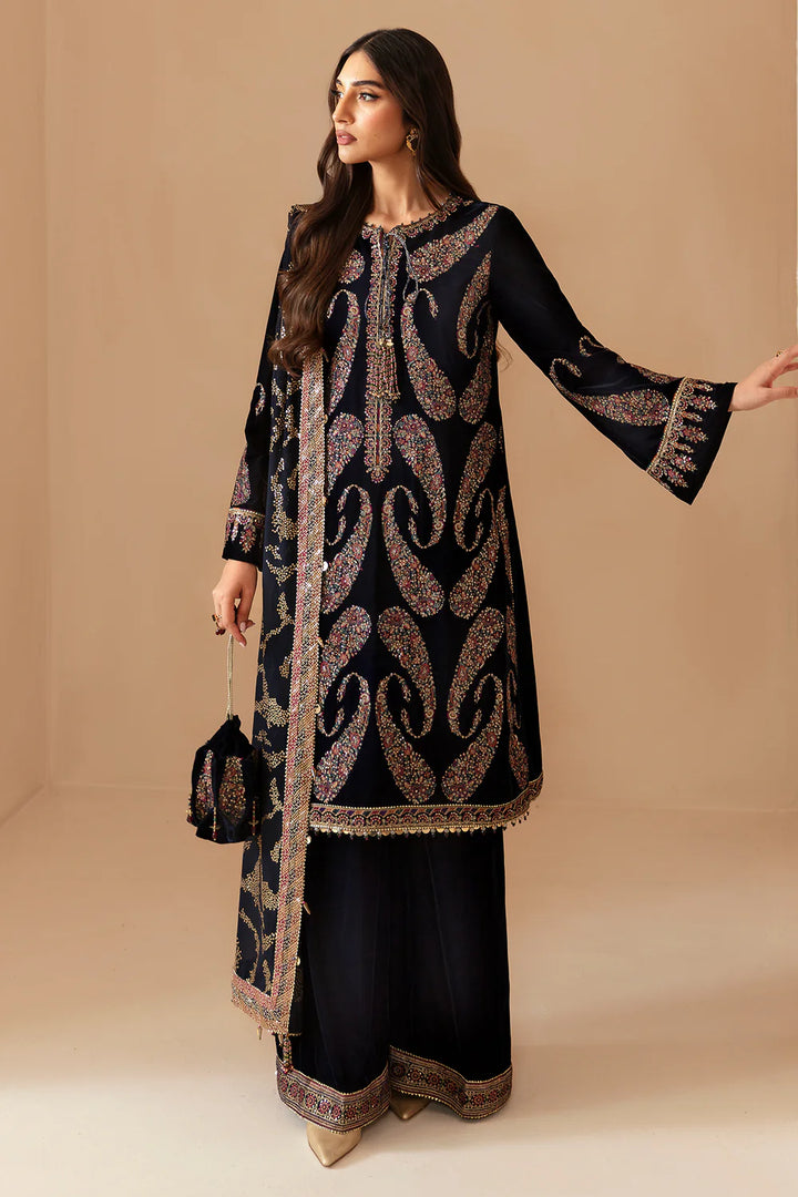 Jazmin | Velvet | Embroidered Velvet Formal VF-2024 - House of Ayeza