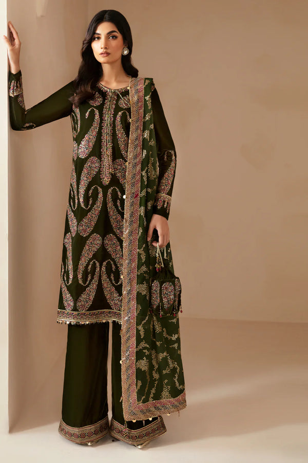 Jazmin | Velvet | Embroidered Velvet Formal VF-2023 - House of Ayeza