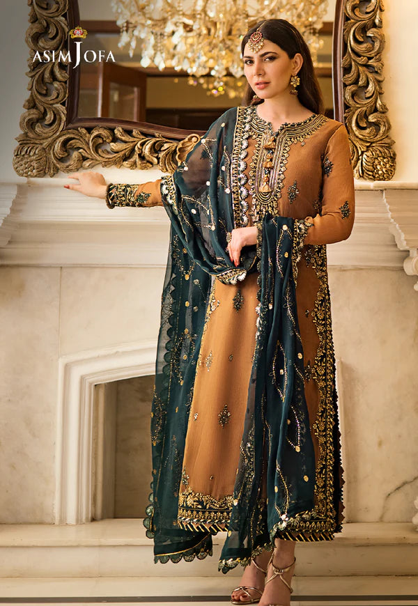 Asim Jofa | AJZS-09 EMBROIDERED CHIFFON 3 PCS