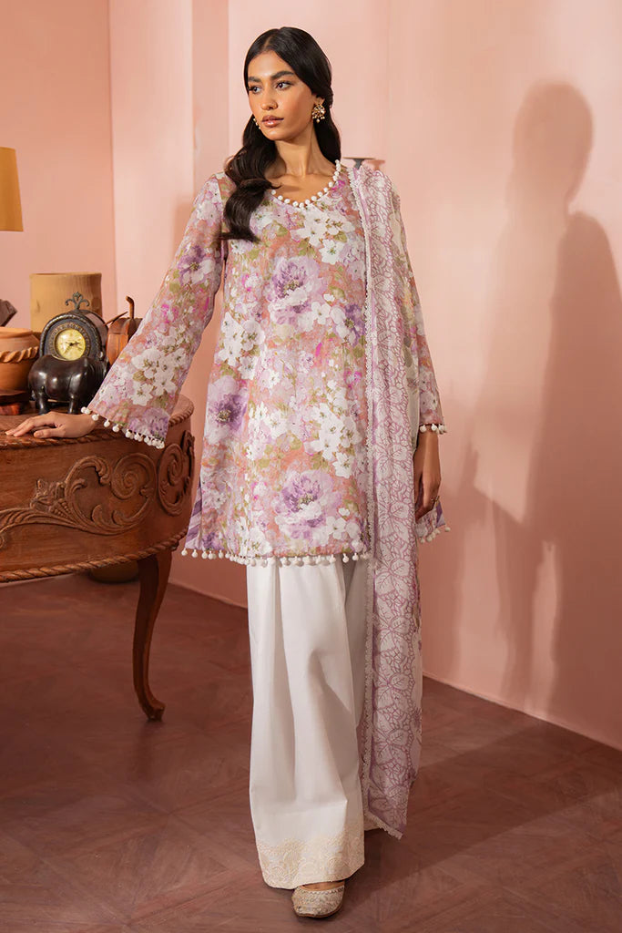 Cross Stitch | ORCHID GALORE-3 PIECE | PRINTED SUIT