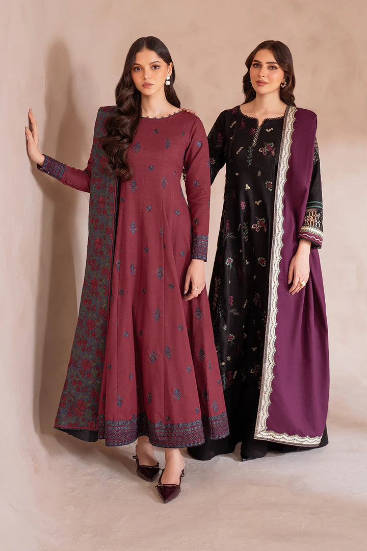 Iznik | Exclusive Winter | UE-372 Embroidered Khaddar - House of Ayeza