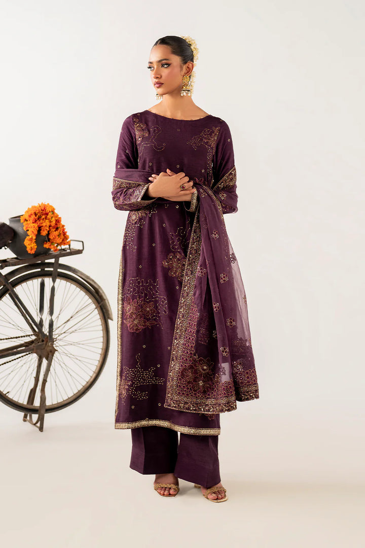 Iznik | Luxe Rawsilk | IRS-22 Embroidered Rawsilk - House of Ayeza