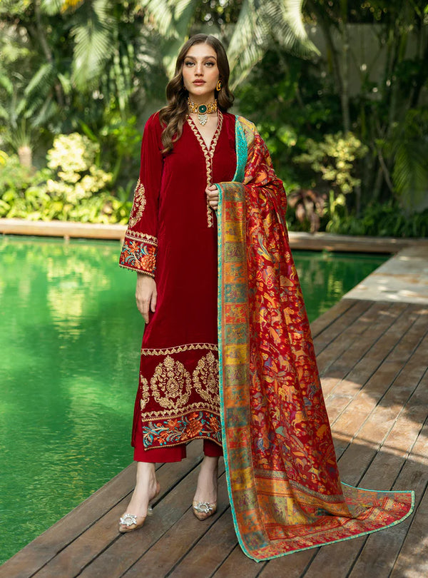 Zainab Chottani | Makhmal Luxe Pret | Ghermez - House of Ayeza