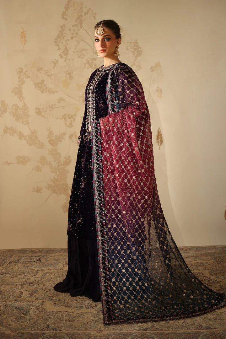 Baroque | Stitched | EMBROIDERED VELVET UF-4319 - House of Ayeza