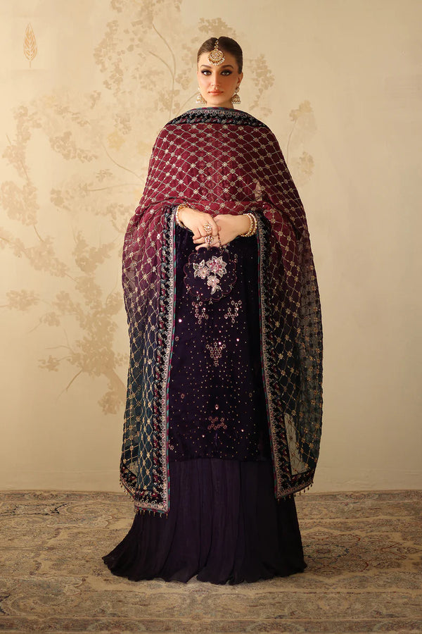 Baroque | Stitched | EMBROIDERED VELVET UF-4319 - House of Ayeza