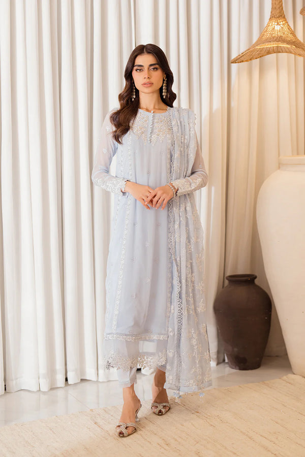 Azure | New Arrivals | Embroidered 3pcs | Sky Serenity - House of Ayeza