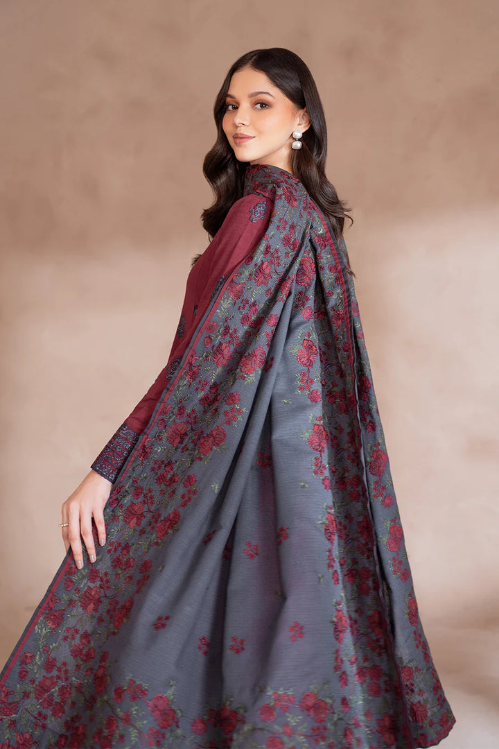 Iznik | Exclusive Winter | UE-372 Embroidered Khaddar - House of Ayeza