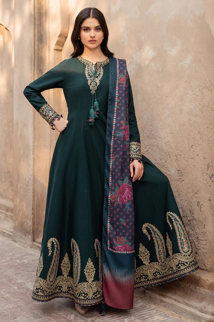 Jazmin | Delia Fall Winter 24 | EMBROIDERED SLUB KHADDAR DW'24 D7 - House of Ayeza