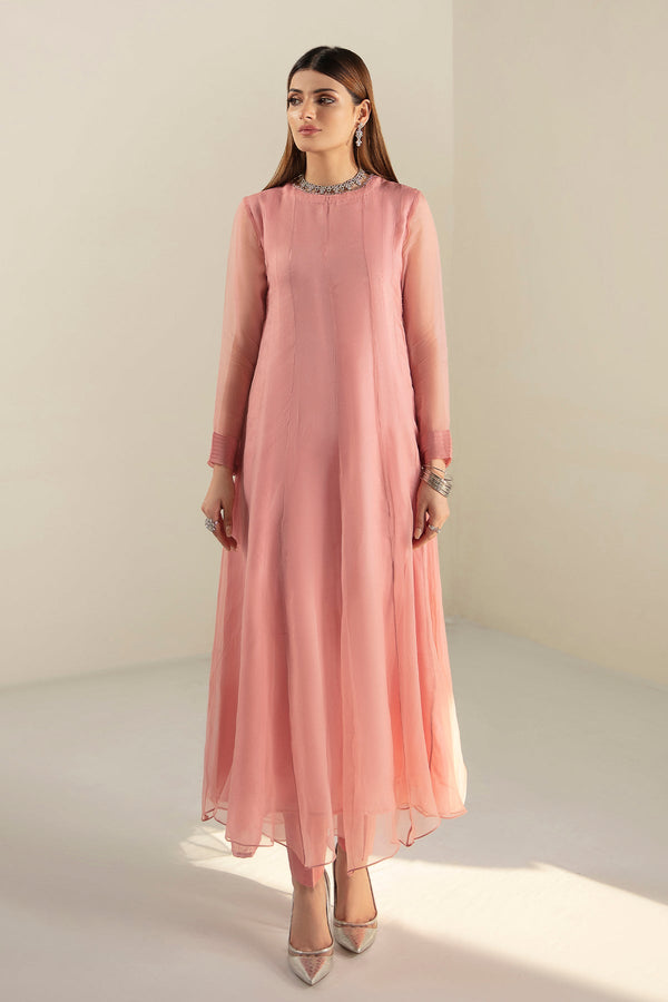 Baroque | Pret | PLAIN CHIFFON FROCK PR-580 - House of Ayeza