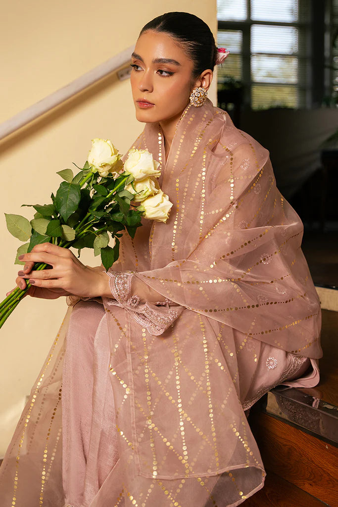 Cross Stitch | Luxury Pret | ROSE GLEAM-3 PC (SHIRT, TROUSER & DUPATTA) - House of Ayeza