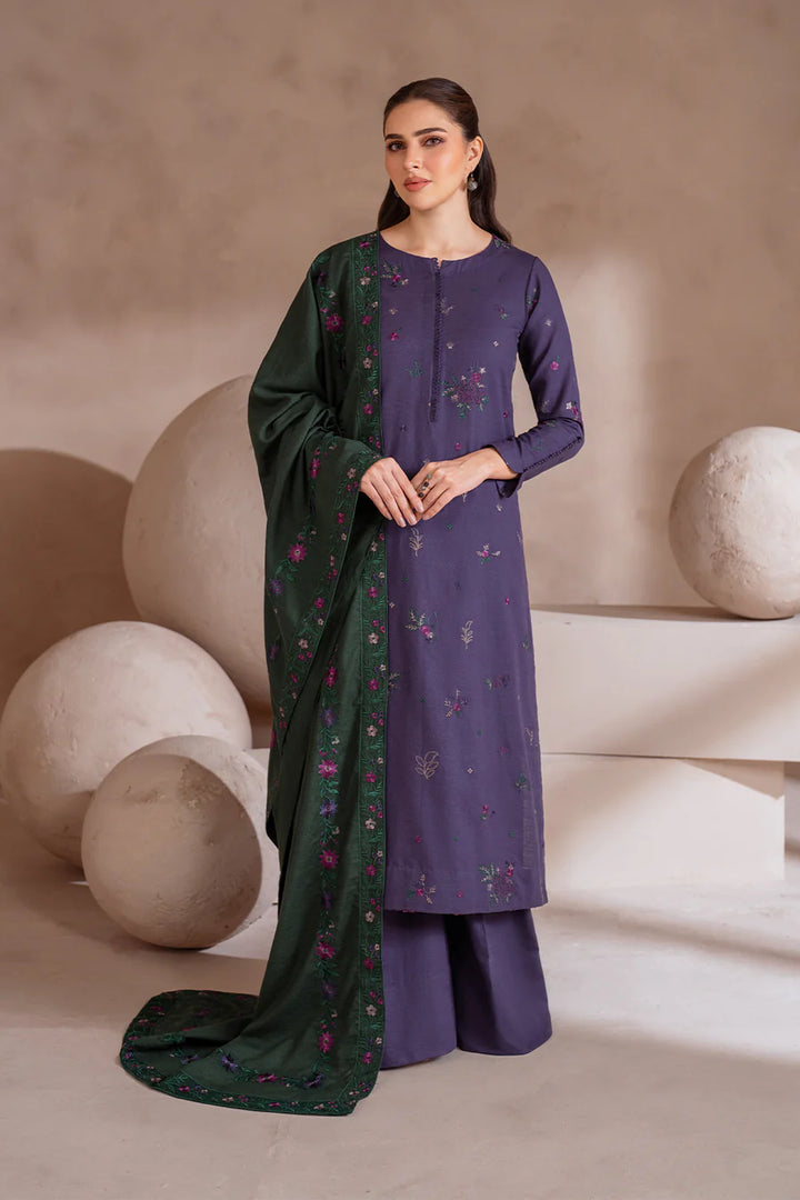 Iznik | Exclusive Winter | UE-366 Embroidered Khaddar - House of Ayeza