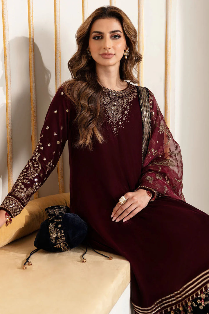 Jazmin | Velvet | Embroidered Velvet Formal VF-2018 - House of Ayeza
