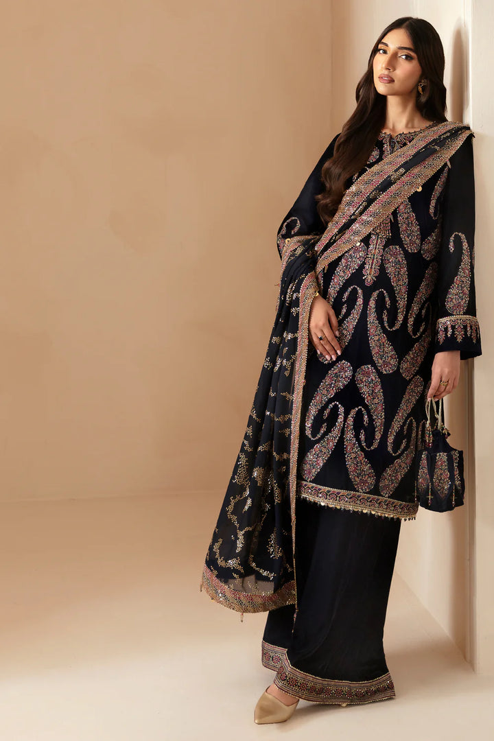 Jazmin | Velvet | Embroidered Velvet Formal VF-2024 - House of Ayeza