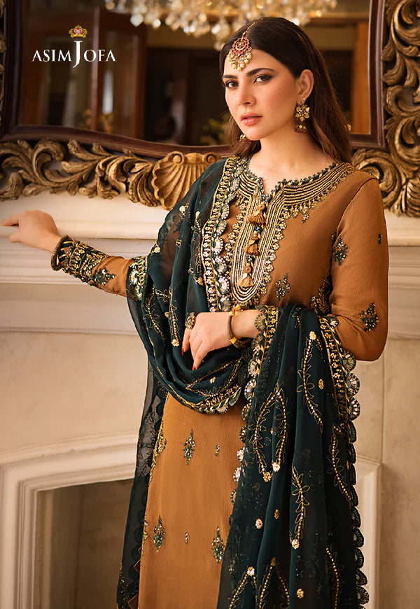 Asim Jofa | AJZS-09 EMBROIDERED CHIFFON 3 PCS