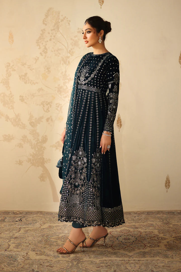 Baroque | Stitched | EMBROIDERED VELVET UF-4318 - House of Ayeza