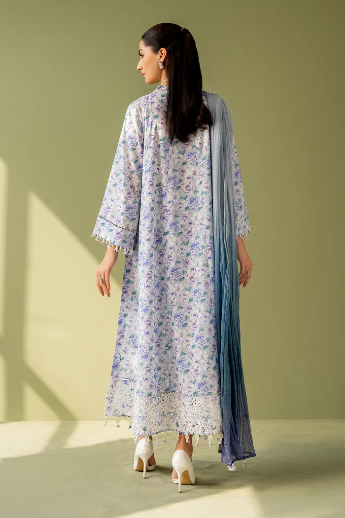 Baroque | Stitched 25 | EMBROIDERED PRINTED LAWN UF-4167 - House of Ayeza