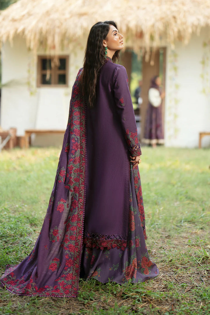 Iznik | Premium Winter | IPK-09 Embroidered Slub Khaddar - House of Ayeza