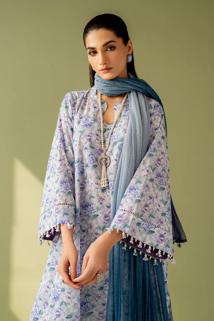 Baroque | Stitched 25 | EMBROIDERED PRINTED LAWN UF-4167 - House of Ayeza