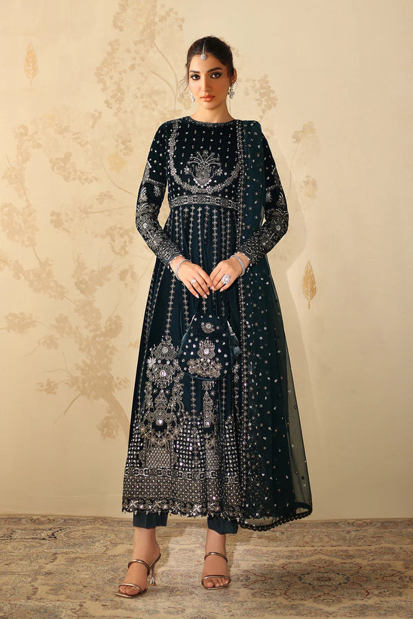 Baroque | Stitched | EMBROIDERED VELVET UF-4318 - House of Ayeza