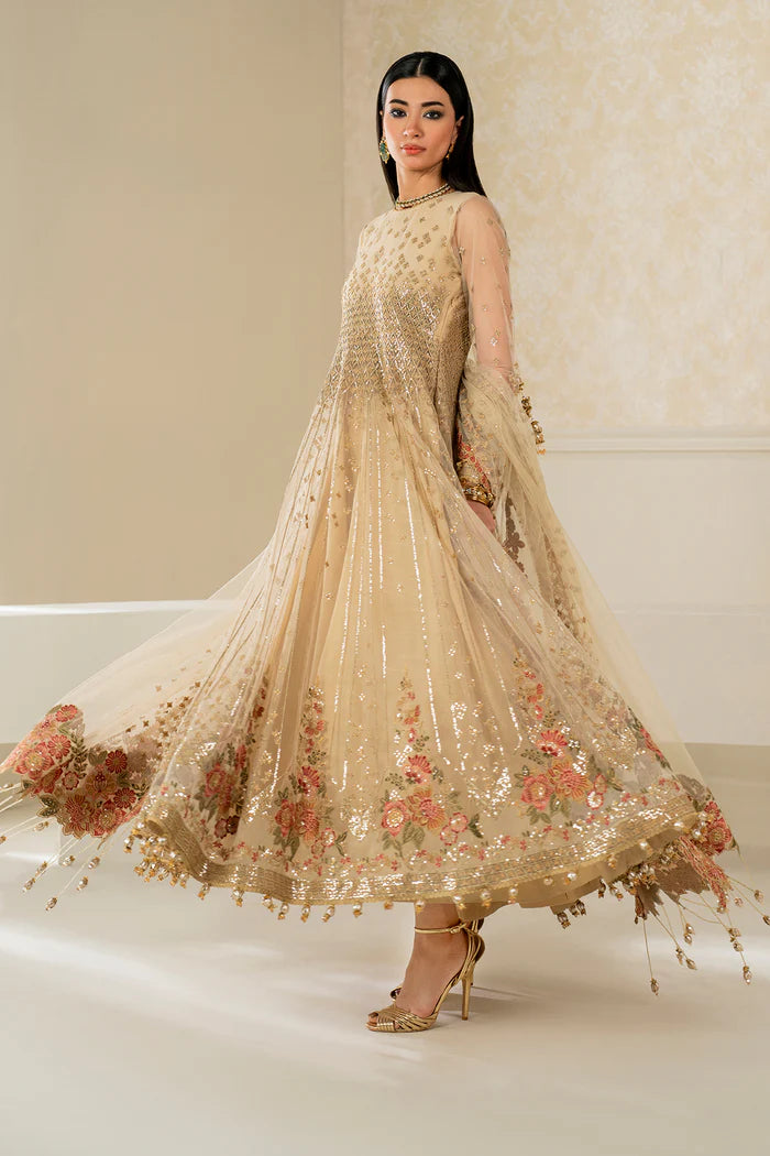 Baroque | Stitched 25 | EMBROIDERED NET UF-4159 - House of Ayeza