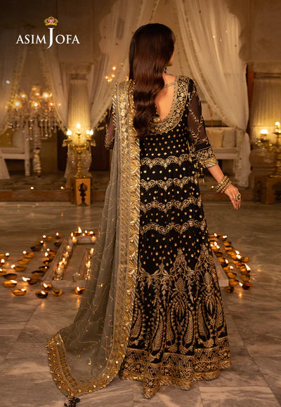 Asim Jofa | Shehnai Festive |  EMBROIDERED CHIFFON 3 PCS | AJSH-08 - House of Ayeza