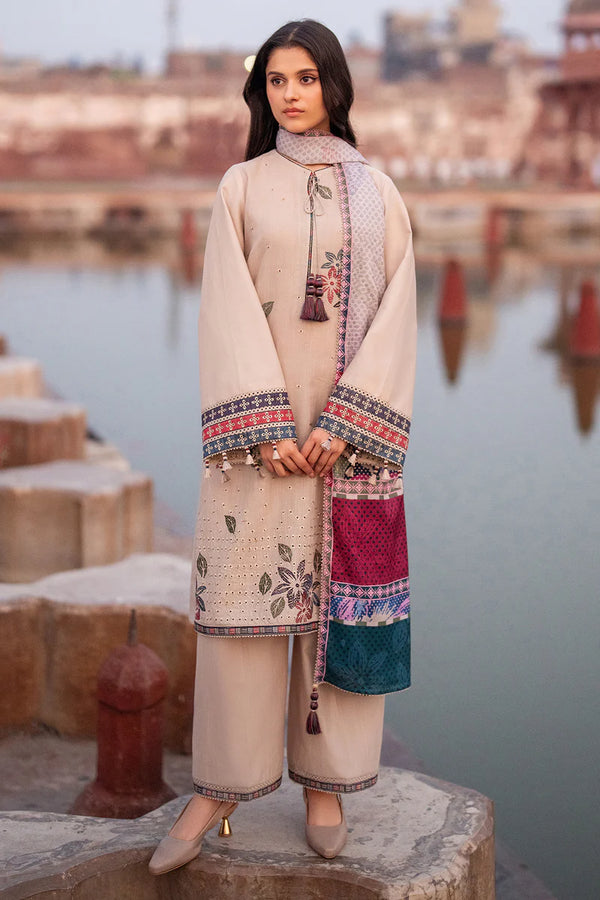 Jazmin | Delia Fall Winter 24 | EMBROIDERED SLUB KHADDAR DW'24 D2 - House of Ayeza