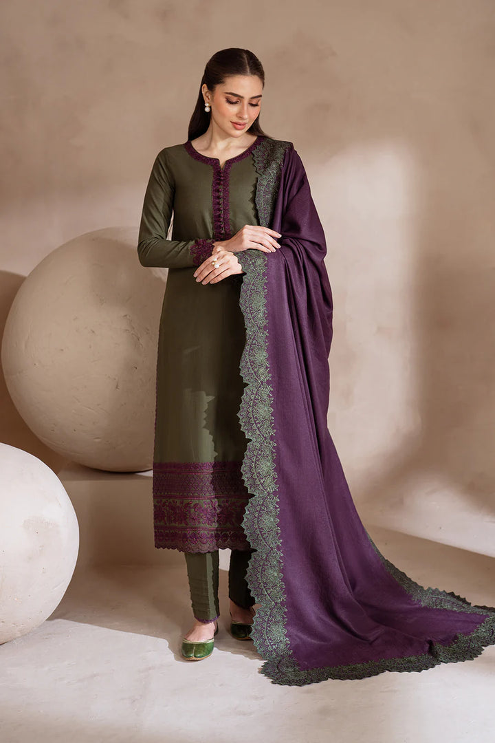 Iznik | Exclusive Winter | UE-373 Embroidered Khaddar - House of Ayeza