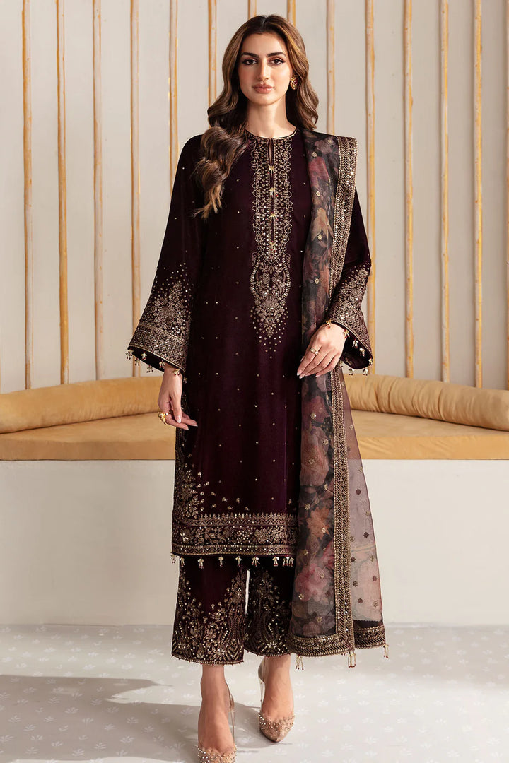 Jazmin | Velvet | Embroidered Velvet Formal VF-2012 - House of Ayeza