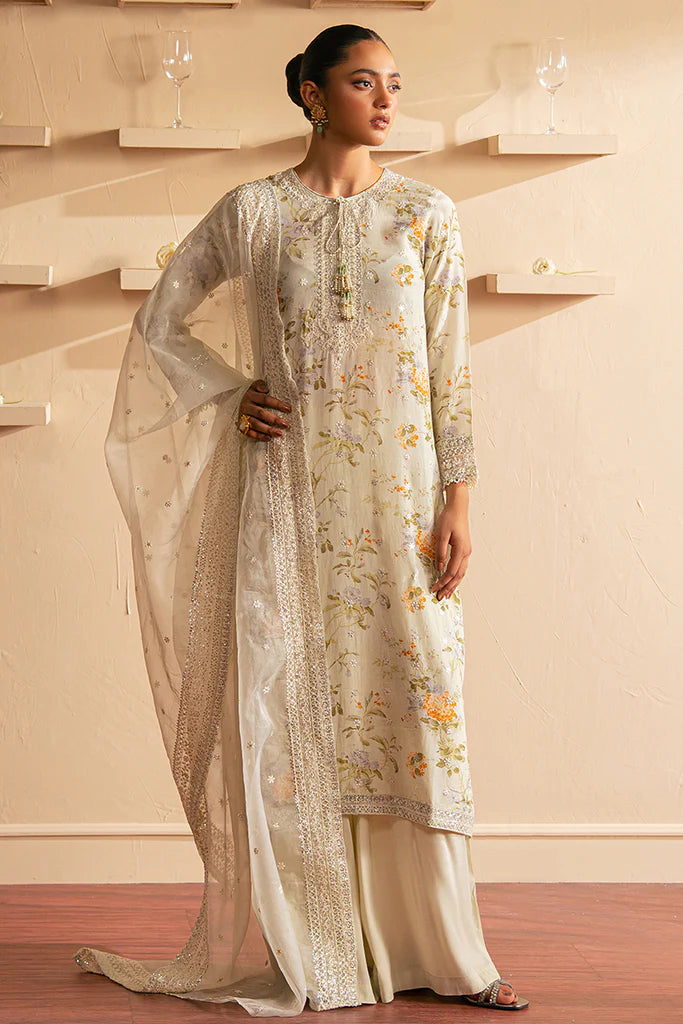 Cross Stitch | Luxury Pret | SNOWDROP CHIC-2 PC (SHIRT & DUPATTA) - House of Ayeza