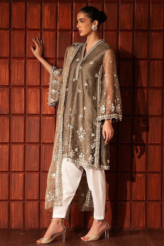 Cross Stitch | Luxury Pret | SUNSET SHIMMER-2 PC( SHIRT & DUPATTA) - House of Ayeza