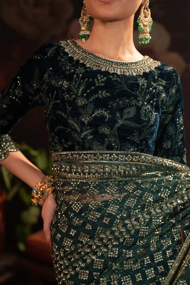 Iznik | Exclusive velvet | IV-46 Embroidered Velvet - House of Ayeza