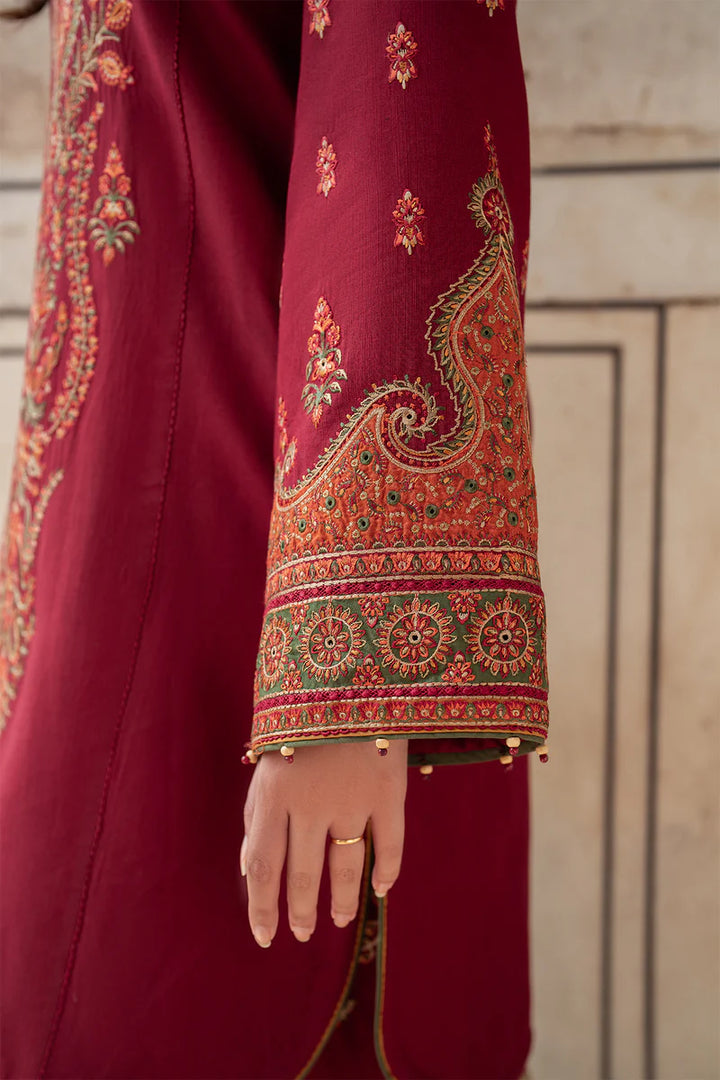 Jazmin | Delia Fall Winter 24 | EMBROIDERED SLUB KHADDAR DW'24 D3 - House of Ayeza