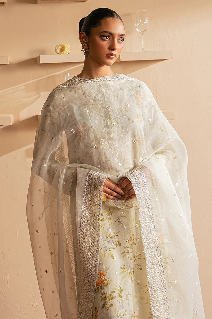 Cross Stitch | Luxury Pret | SNOWDROP CHIC-2 PC (SHIRT & DUPATTA) - House of Ayeza