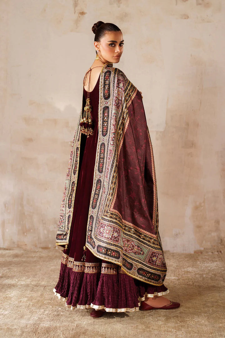 Baroque | Ready To Wear | EMBROIDERED VELVET PR-1207 - House of Ayeza