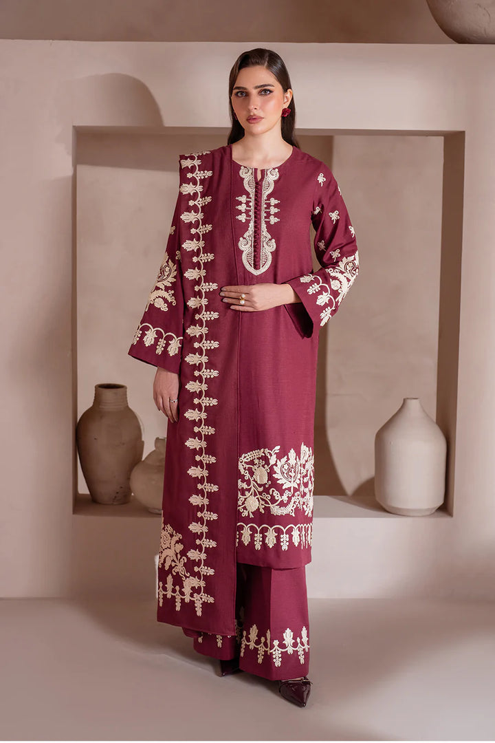 Iznik | Exclusive Winter | UE-362 Embroidered Khaddar - House of Ayeza