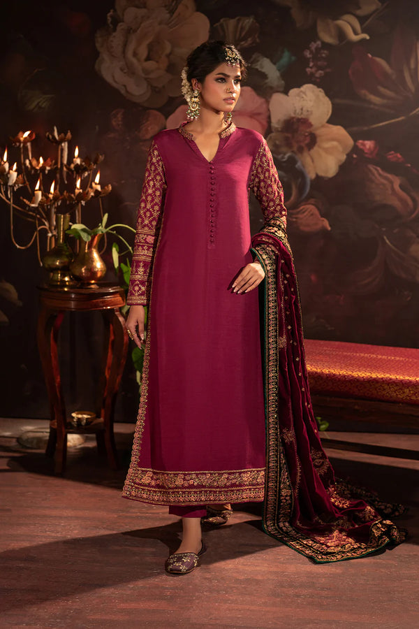 Iznik | Exclusive velvet | IV-42 Embroidered Velvet - House of Ayeza