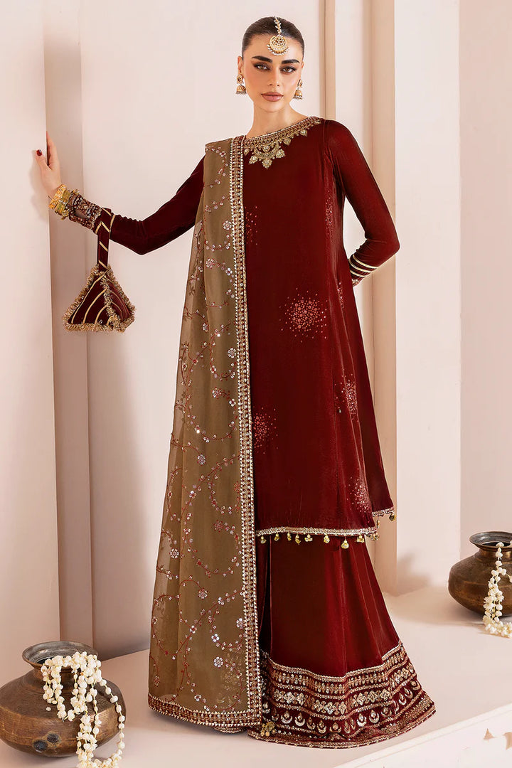 Jazmin | Chandani Velvet Formals '25 | Embroidered Velvet Formal CVF D-07 - House of Ayeza